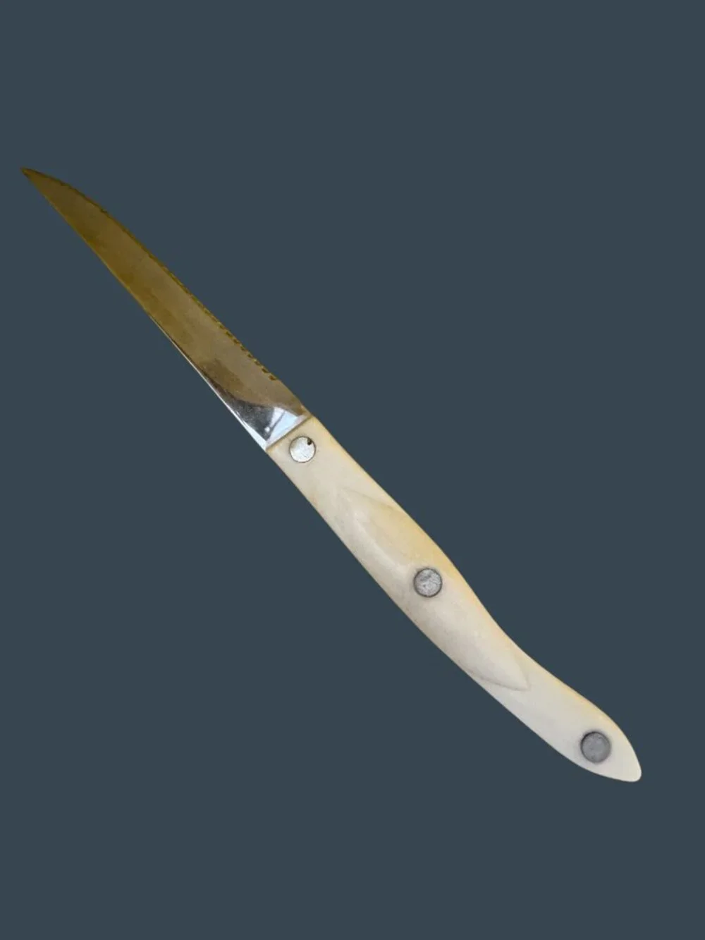 Cutco Knife 1721 JD Serrated White Handle Stainless Steel